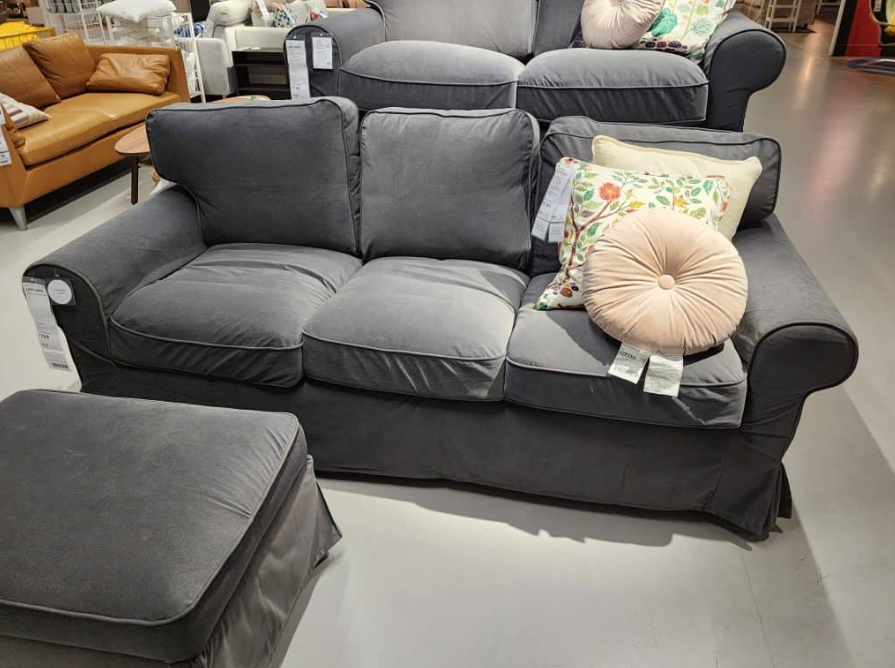 UPPLAND Plush Roll-Arm Sofa