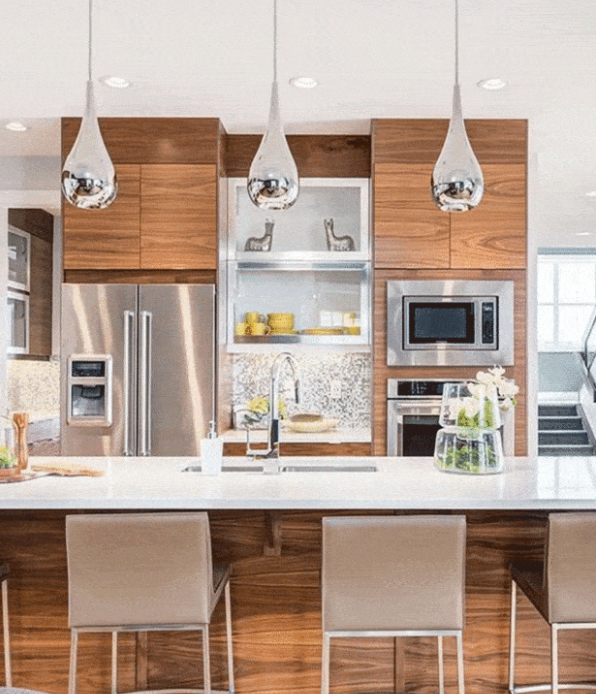 Classy white ultra-modern rustic kitchen