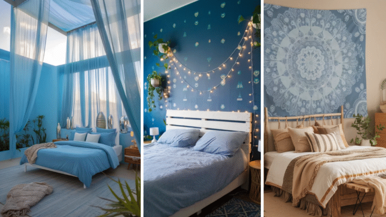 Blue Boho Bedroom Ideas