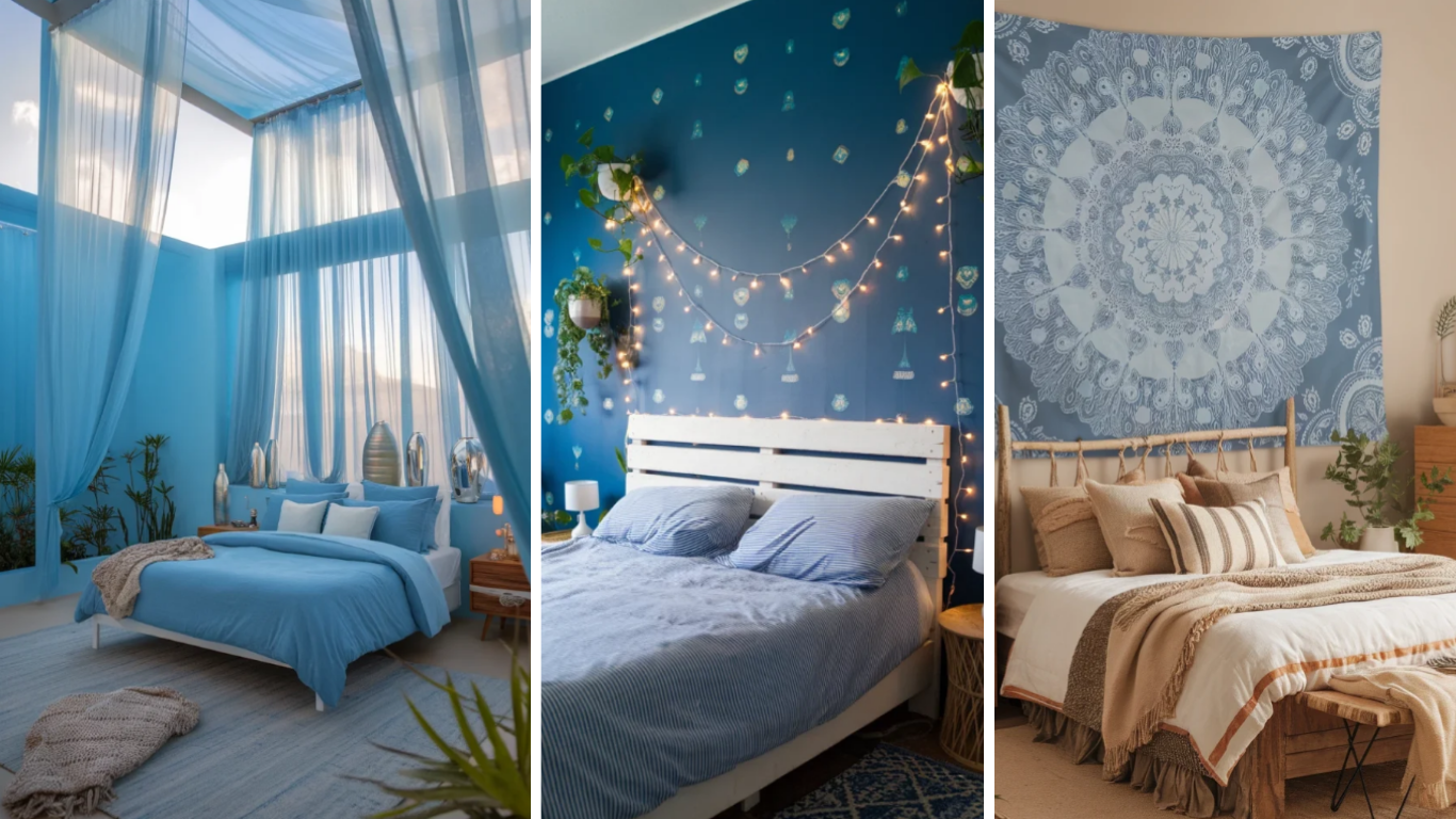 Blue Boho Bedroom Ideas