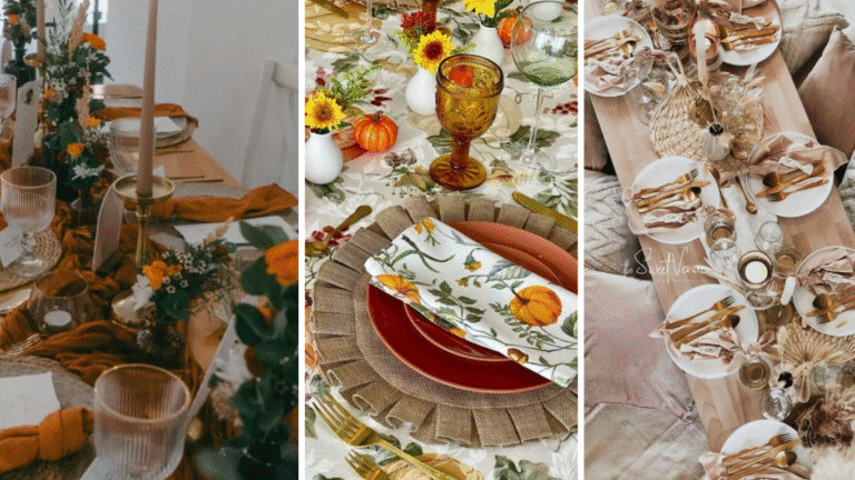 Rustic Autumn Table Setting Ideas