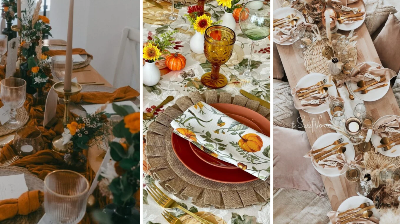 Rustic Autumn Table Setting Ideas